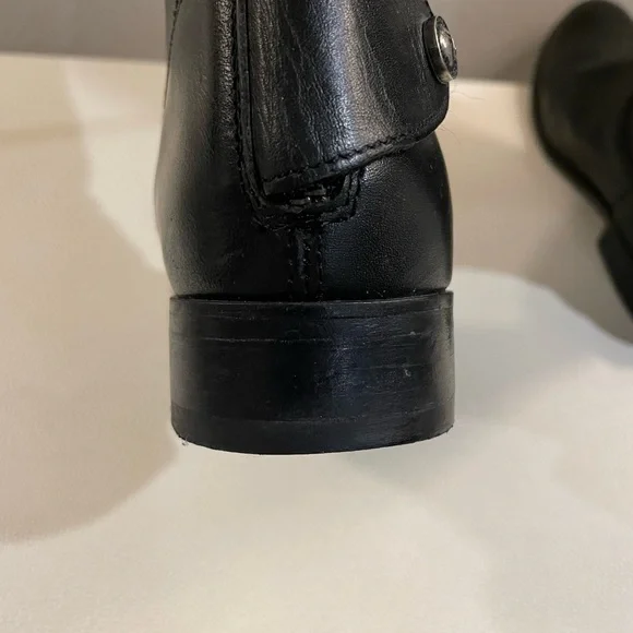 Frye “Melissa” Black Leather Zip Boots - Picture 5 of 10